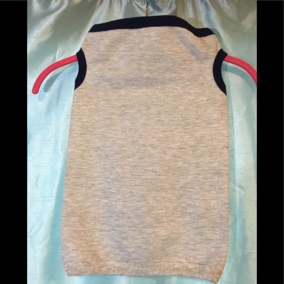 Other - Dog Tee/Sweatshirt, Grey with blue ribbing, NWT